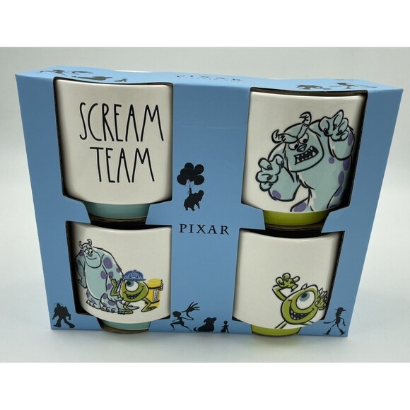 Scream Team Set Disney Pixar Monsters, Inc. Ramekins Mike Sully New HTF N05 - Picture 1 of 6
